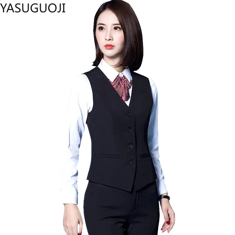 Women’s Business V-Neck Vest – Slim Fit Plus Size