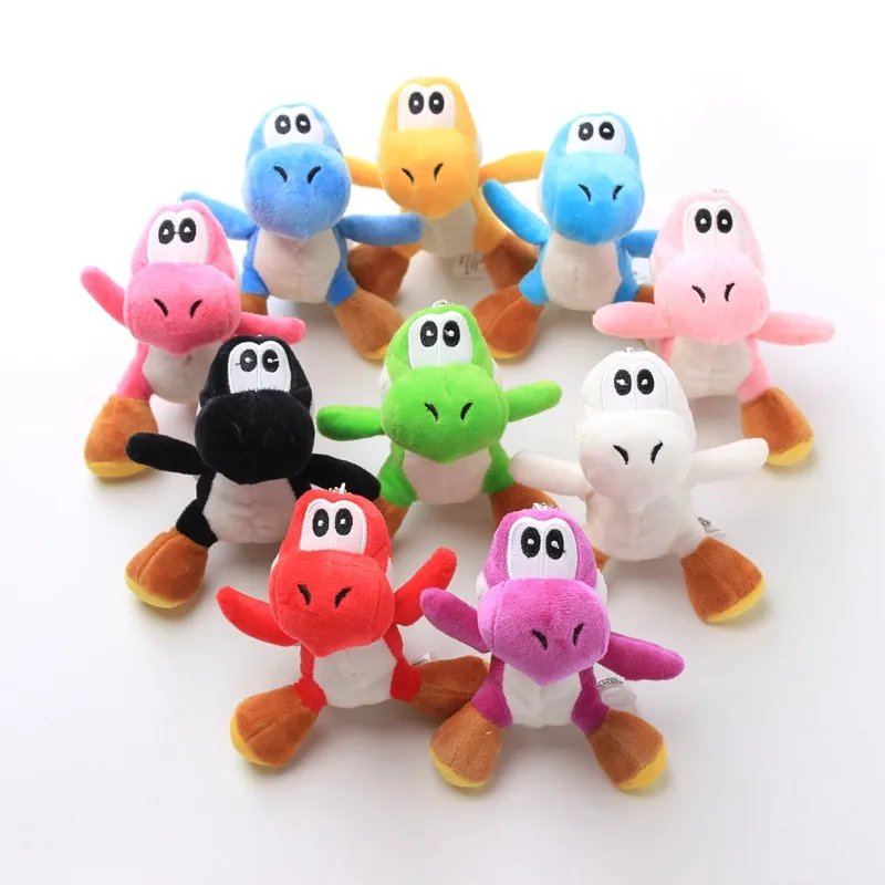 10-Pack 12cm Kawaii Yoshi Plush Keychains – Kids Gift