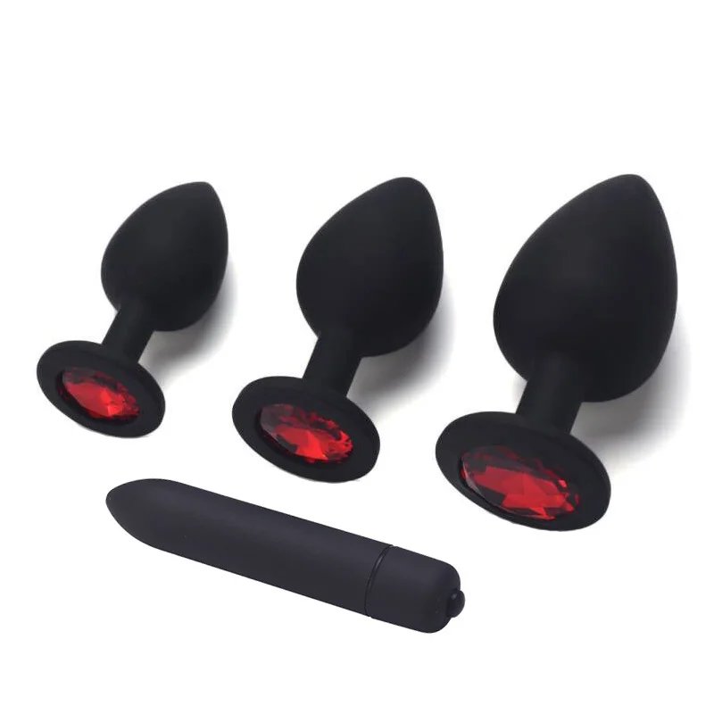 Silicone Vibrating Anal Plug – S/M/L Prostate Massager