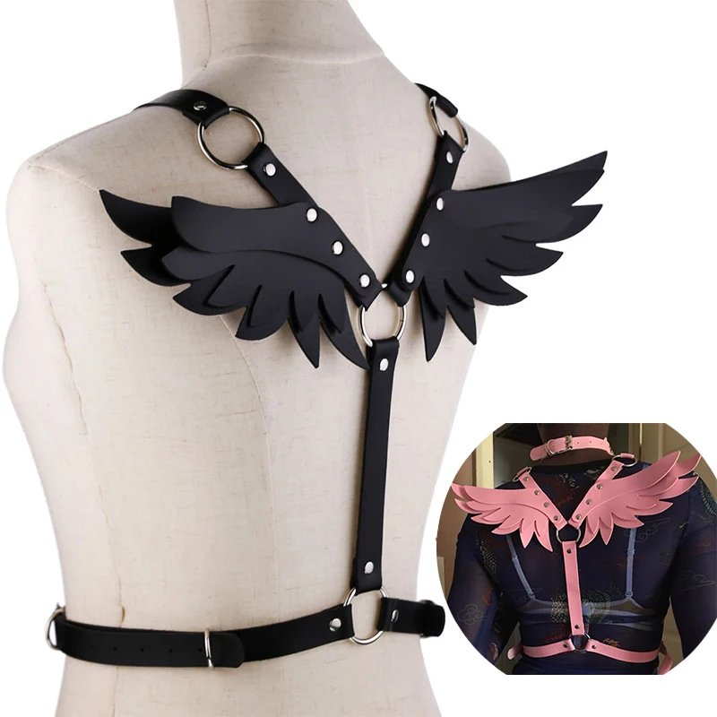 Angel Wings Leather Body Chain Harness – Goth Punk
