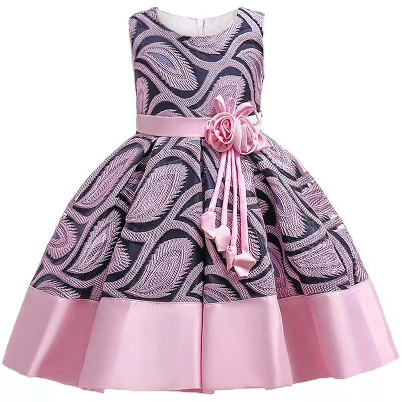Baby Girl Floral Striped Princess Party Dress