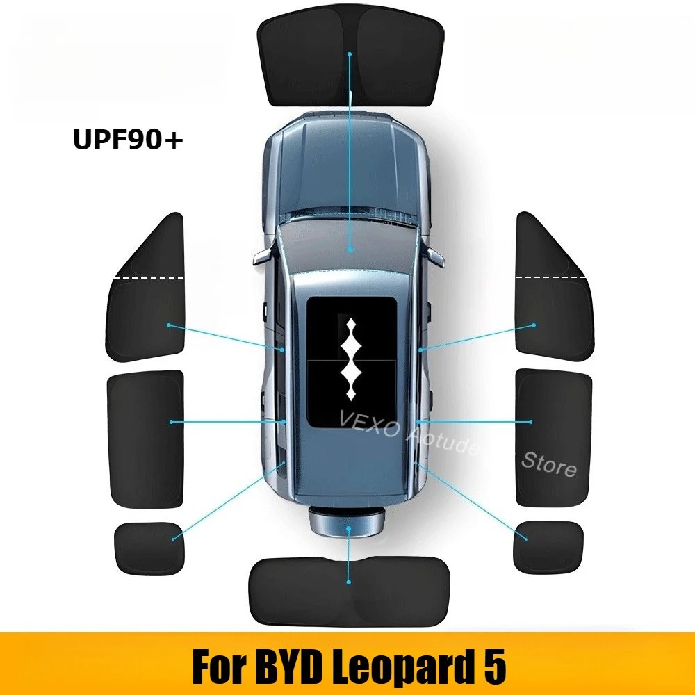 BYD Leopard 5 Car Sunshade – Windshield, Side & Rear UV