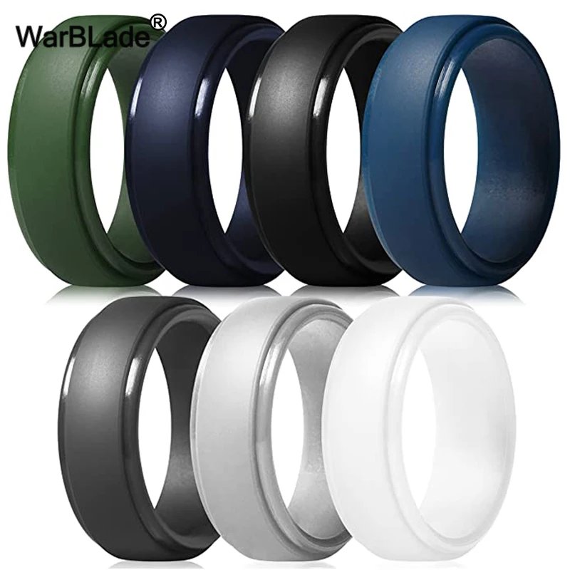 Men’s 8mm Silicone Wedding Band – Hypoallergenic, FDA