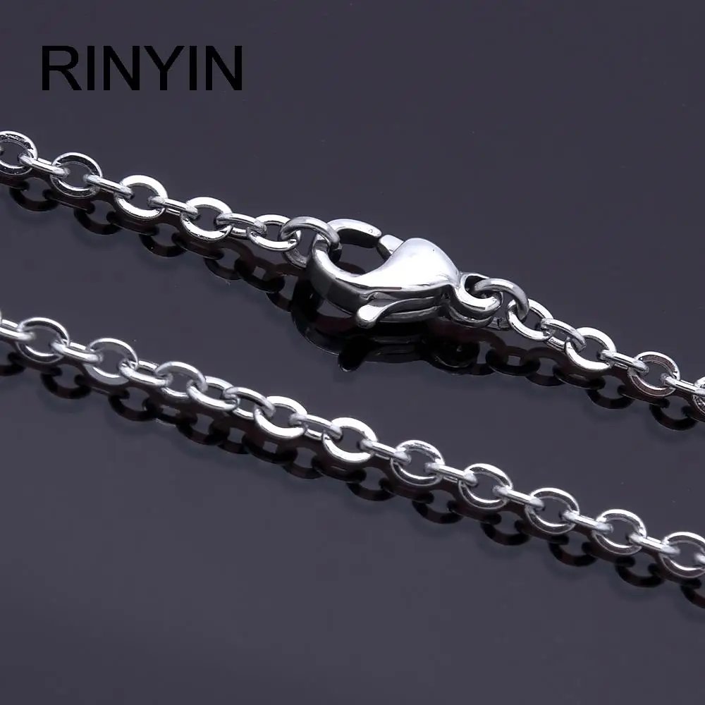 Unisex 1mm Stainless Steel Rolo Chain Necklace – 16-24in
