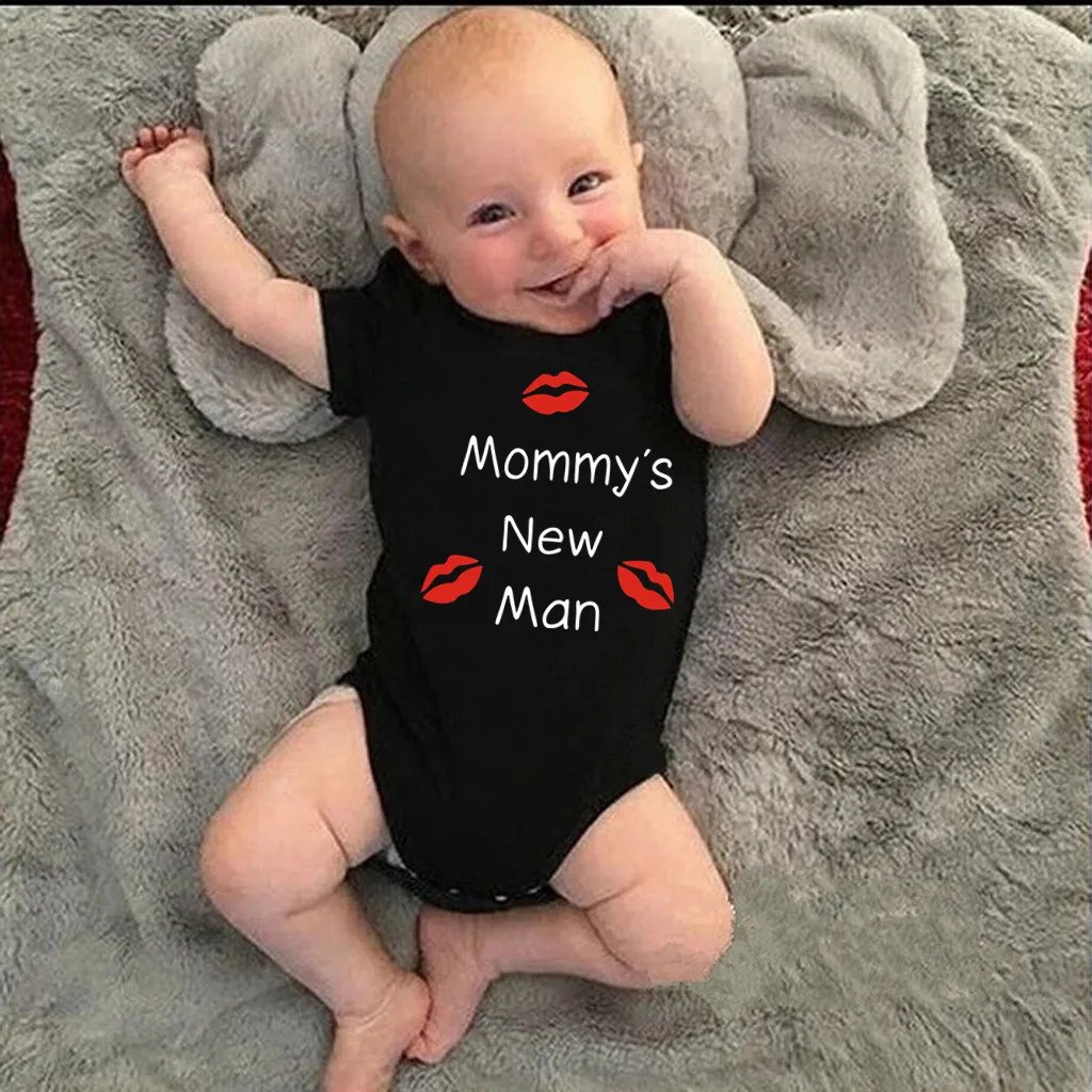 Newborn Boy Short Sleeve Romper Mommy’s New Man 100% Cotton