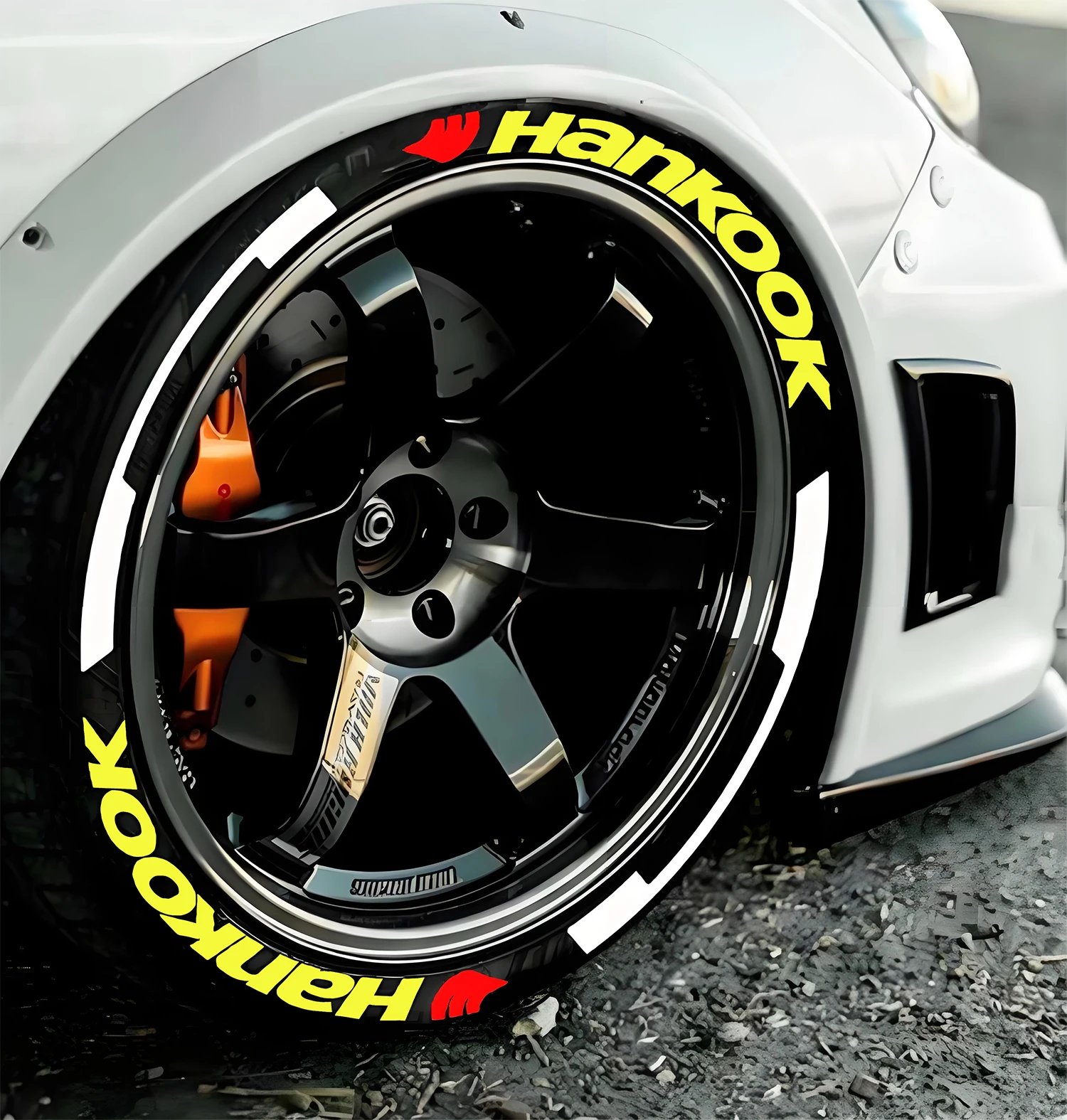 3D PVC Tire Lettering Stickers – Permanent Set for 4 Tires