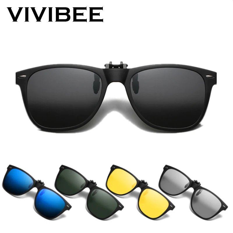 VIVIBEE Photochromic Polarized Flip-Up Clip-On Sunglasses