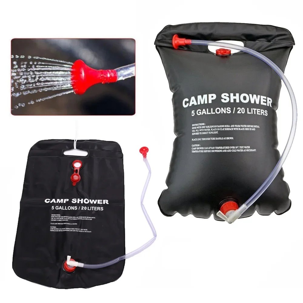 20L Portable Solar Heated Camping Shower Bag