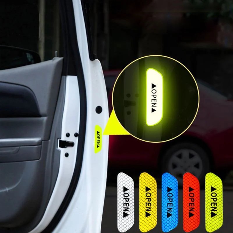 Reflective Door Warning Strips (4-Pack) for Toyota