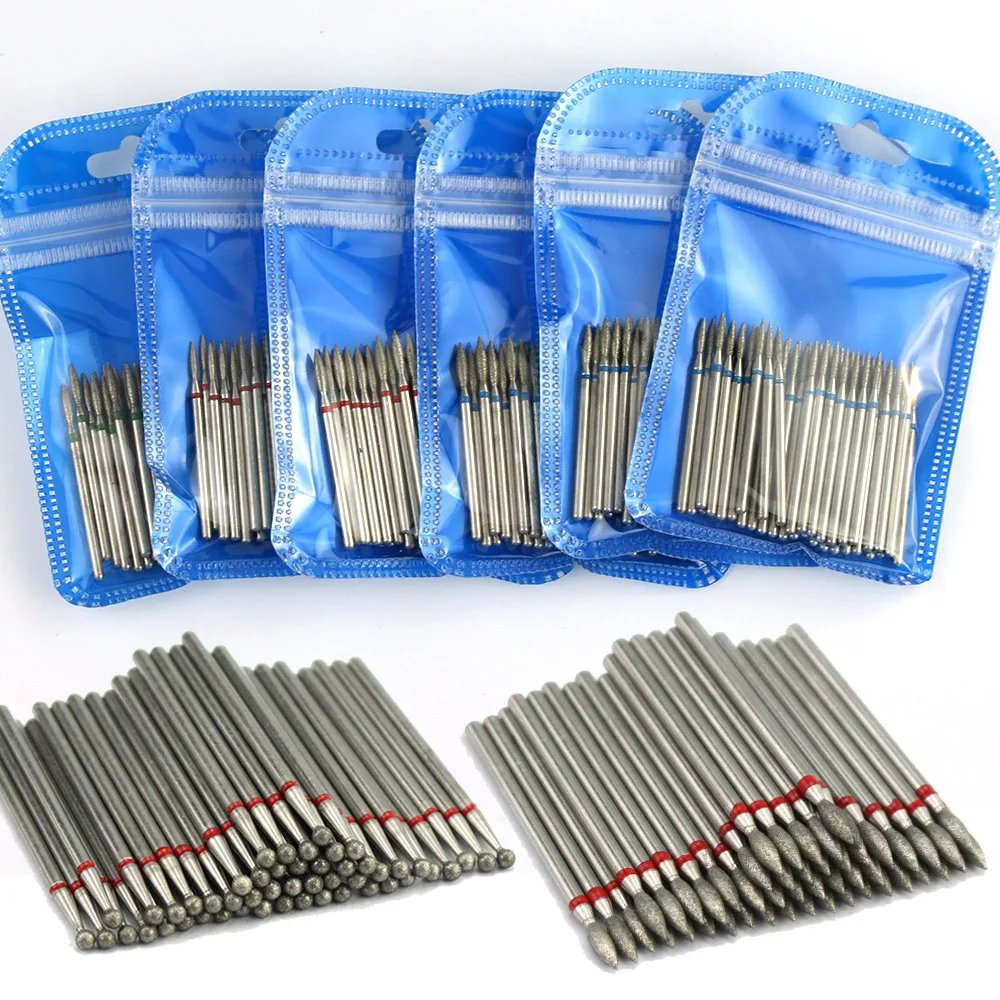 50pc Diamond Nail Drill Bits Set for Cuticle Care