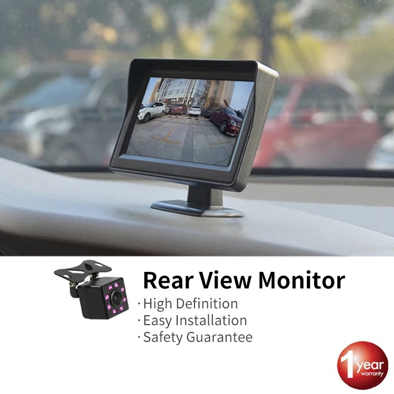 4.3-inch HD TFT Car Rear View Monitor – PAL/NTSC