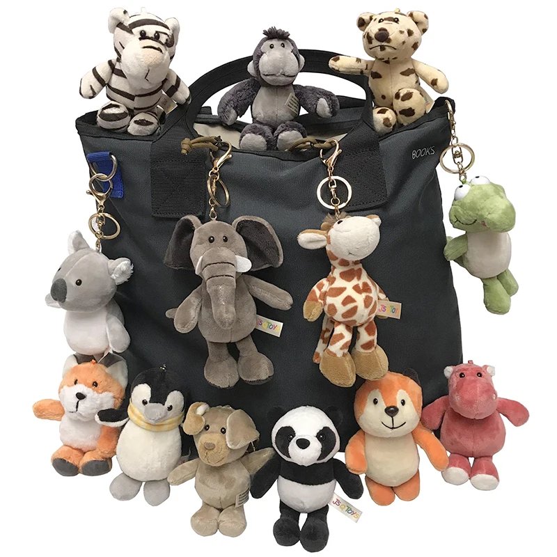 Cute 15cm Cartoon Animal Plush Keychain - Assorted