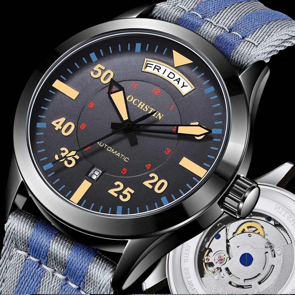 OCHSTIN Pilot Automatic Men’s Military Waterproof Watch