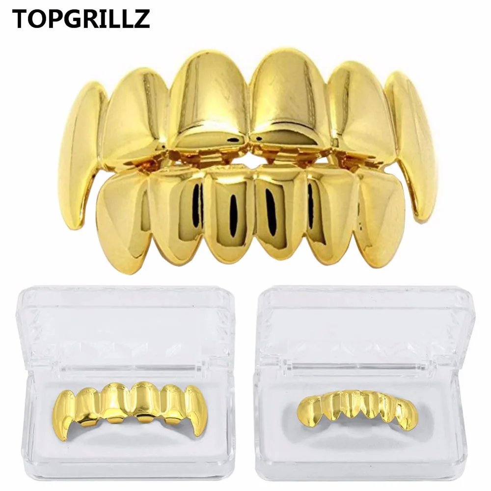 Rose Gold Teeth Grillz Set – Top & Bottom