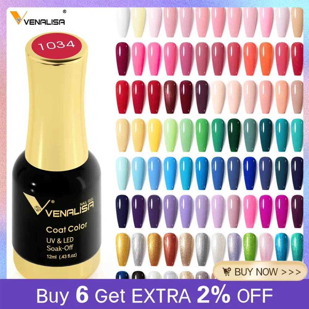 VENALISA 12ml UV/LED Soak-Off Gel Polish – 120 Colors