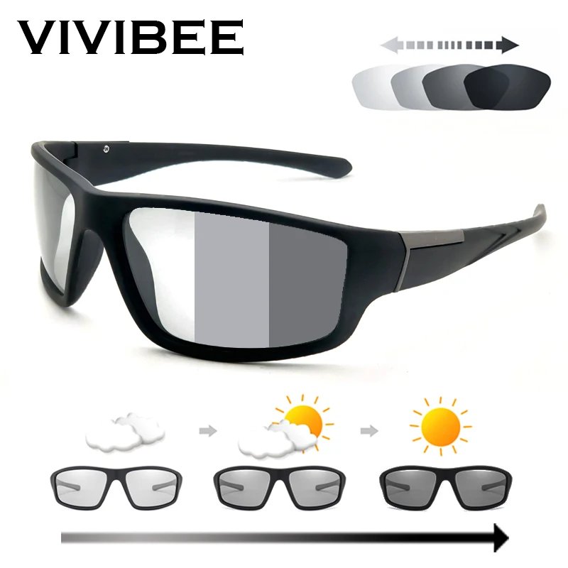 VIVIBEE Photochromic Polarized Sport Sunglasses for Driving
