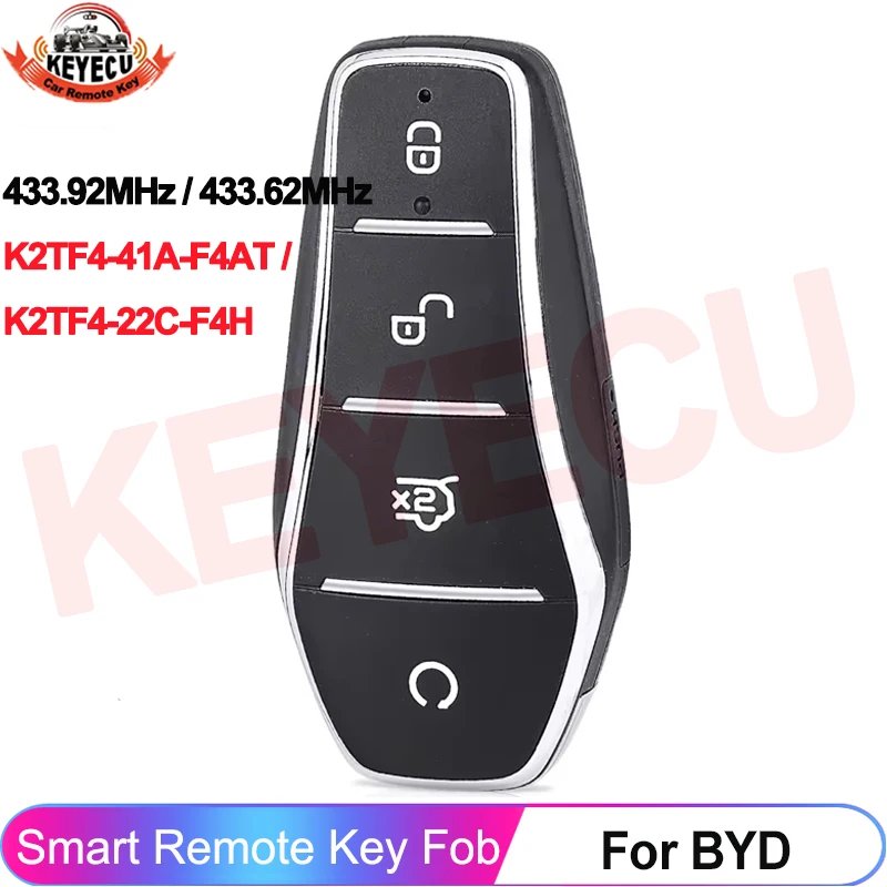 BYD Smart Remote Key ID46 433.92MHz for Qin/Yuan/Song/Tang