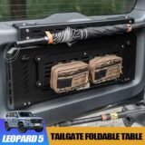 BYD Leopard 5 Tailgate Foldable Table Review — Folding Worktop with Built-In Storage Shelf for Off-Road Mods